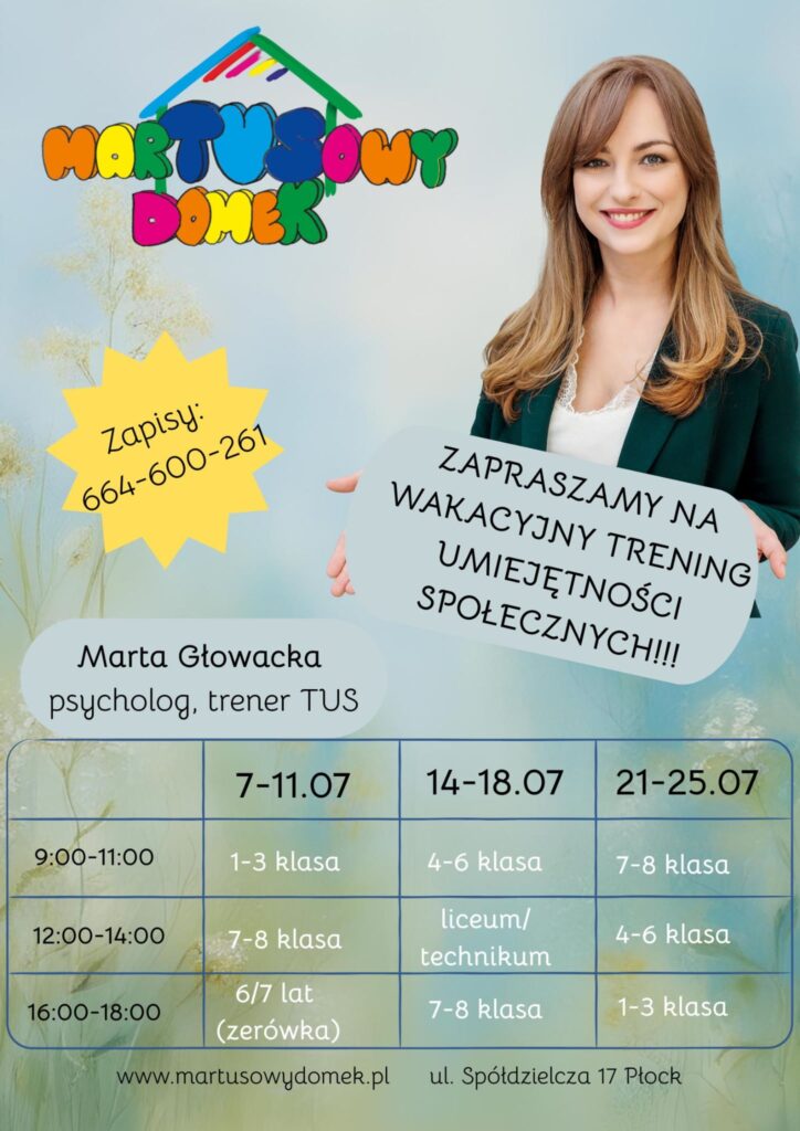 Wakacyjne Treningi Umiejętności Społecznych – zapisy ruszyły!